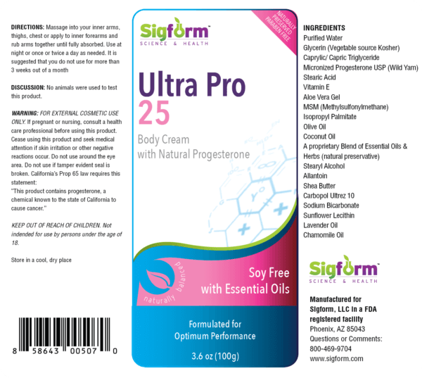 Progesterone Cream 25mg - Ultra Pro 25 2