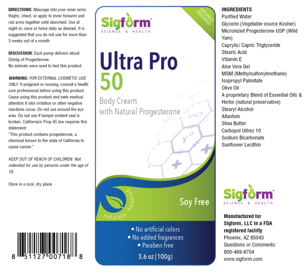 Ultra Pro 50 - Natural Progesterone Cream 3.6oz 2